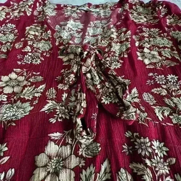 American Eagle AE Floral Long Sleeve Dress Boho southwestern tribal print Fall - Picture 7 of 16